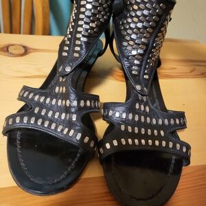 Sigerson Morrison Black Studded Sandals